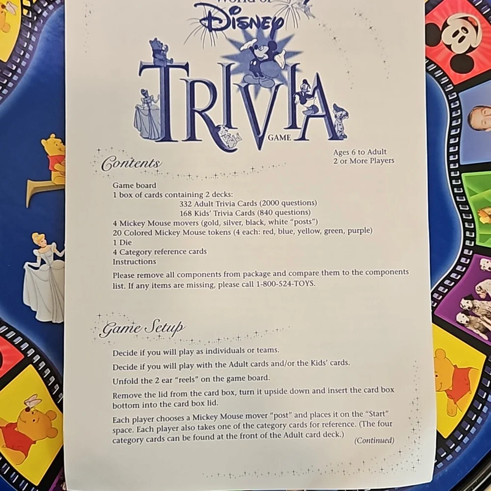 NIB. Wonderful World of Disney 90s  y2k 1999s Trivia game
